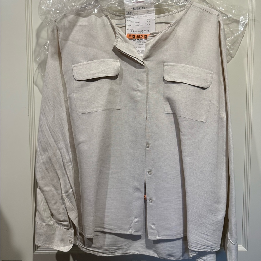 Light Beige Button-Up Shirt